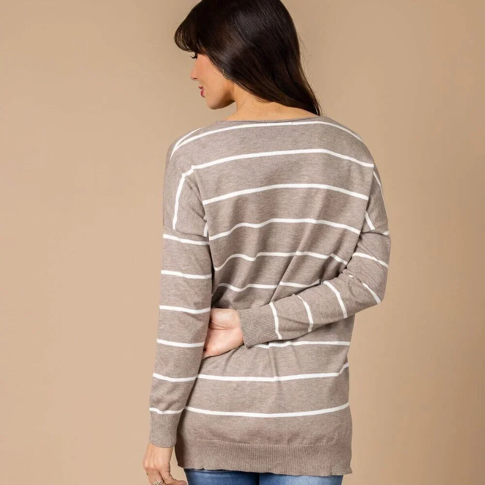 Green Cents of Style Emmy Striped Pullover Sweater Size L/XL